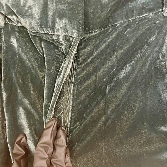 Old Navy Women's High Waisted Taylor Trousers Velvet Green Size XL - Picture 10 of 10